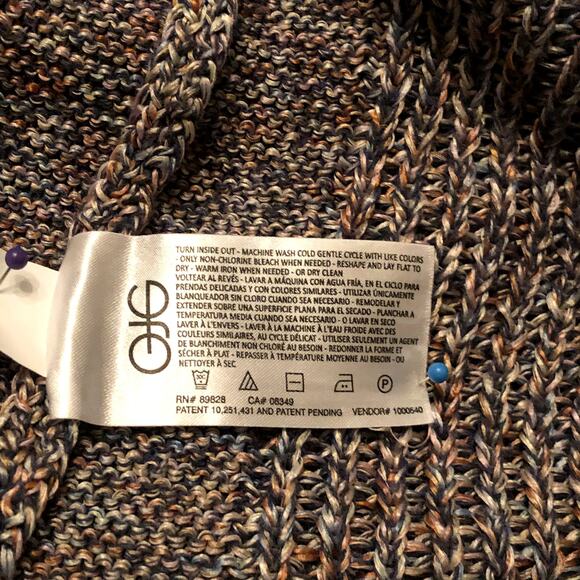 Anthropologie Ella Moss Junior Mood Indigo Rainbow Sleeveless Knit Sweater, Sz M - Picture 8 of 8